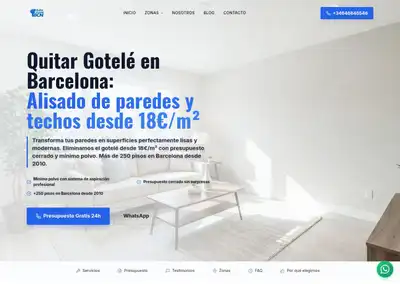 Web Rank and Rent quitar gotelé Barcelona